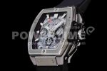 Hublot Spirit of Big Bang SS HBF Best Edition SS Bezel White Dial on Black Gummy Strap A7750 Super Clone Watch - Image 6