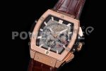 Hublot Spirit of Big Bang RG HBF Best Edition RG Bezel White Dial on Brown Gummy Strap A7750 Super Clone Watch - Image 3