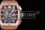 Hublot Spirit of Big Bang RG HBF Best Edition RG Bezel White Dial on Brown Gummy Strap A7750 Super Clone Watch - Image 4