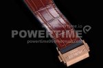 Hublot Spirit of Big Bang RG HBF Best Edition RG Bezel White Dial on Brown Gummy Strap A7750 Super Clone Watch - Image 8