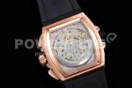 Hublot Spirit of Big Bang RG HBF Best Edition RG Bezel White Dial on Brown Gummy Strap A7750 Super Clone Watch - Image 7