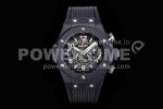 Hublot Big Bang Unico Black Ceramic HBF 1:1 Best Edition Black Skeleton Dial on Black Rubber Strap A1242 Super Clone Watch