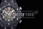 Hublot Big Bang Unico Black Ceramic HBF 1:1 Best Edition Black Skeleton Dial on Black Rubber Strap A1242 Super Clone Watch - Image 4
