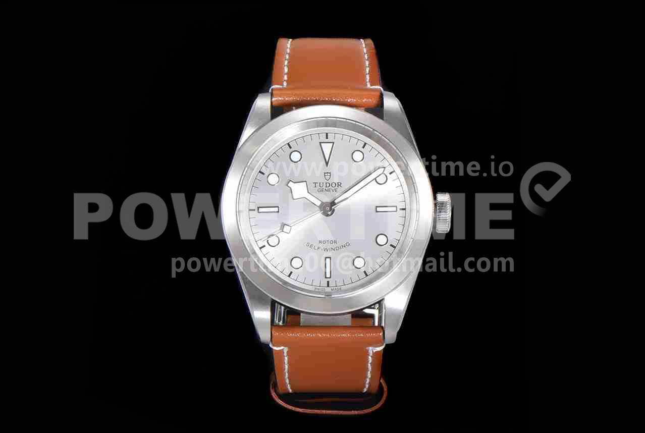 Tudor Black Bay 41 LF 1:1 Best Edition White Dial on Brown Leather Strap A2824 Super Clone Watch