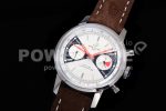 Breitling Top Time Chrono SS GF 1:1 Best Edition White Dial on Brown Leather Strap A7750 Super Clone Watch - Image 3