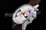 Breitling Top Time Chrono SS GF 1:1 Best Edition White Dial on Brown Leather Strap A7750 Super Clone Watch - Image 6