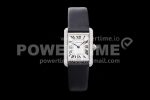 Cartier CAR0534A – Cartier Tank Must Small Dia SBlk SS/LE Wht K11 Sw Qtz Super Clone Watch