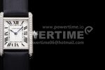 Cartier CAR0534A – Cartier Tank Must Small Dia SBlk SS/LE Wht K11 Sw Qtz Super Clone Watch - Image 4