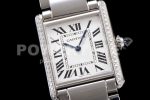 Cartier Tank Must Large C-Blk SS/LE White K11 Sw Qtz Super Clone Watch - Image 5