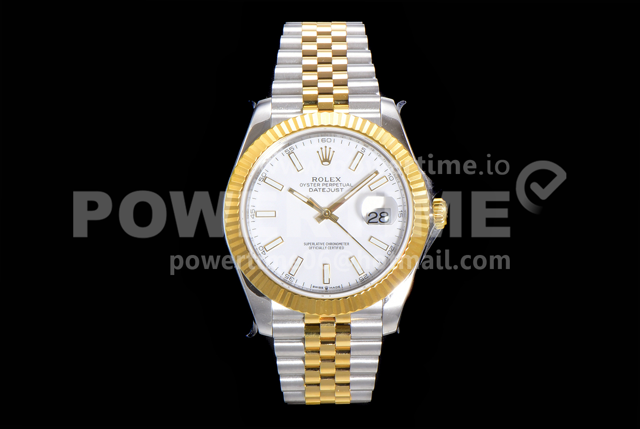 Rolex DateJust 41 126333 904L SS/YG VSF 1:1 Best Edition White Dial on Jubilee Bracelet VS3235 Super Clone Watch
