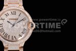 Cartier Ballon Bleu 42mm RG Full Paved Diamonds Dial on Diamonds Paved Bracelet MIYOTA 9015 Super Clone Watch - Image 4
