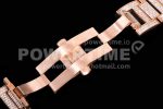 Cartier Ballon Bleu 42mm RG Full Paved Diamonds Dial on Diamonds Paved Bracelet MIYOTA 9015 Super Clone Watch - Image 9