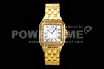 Cartier Panthère 27mm 8848F 1:1 Best Edition YG White Dial on YG Bracelet Ronda Quartz Super Clone Watch