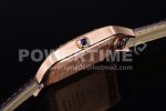 Cartier Santos de Cartier 35mm RG V6F 1:1 Best Edition White Dial on Brown Leather Strap MIYOTA 9015 Super Clone Watch - Image 7