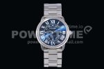 Cartier Ronde Solo de Cartier 42mm SS A8F 1:1 Best Edition Blue Dial on SS Bracelet A2892 Super Clone Watch