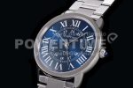 Cartier Ronde Solo de Cartier 42mm SS A8F 1:1 Best Edition Blue Dial on SS Bracelet A2892 Super Clone Watch - Image 3