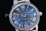 Cartier Ronde Solo de Cartier 42mm SS A8F 1:1 Best Edition Blue Dial on SS Bracelet A2892 Super Clone Watch - Image 5