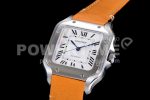 Cartier Santos de Cartier 35mm 2018 V6F 1:1 Best Edition White Dial on Brown Leather Strap MIYOTA 9015 Super Clone Watch V2 - Image 3