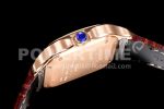 Cartier Santos de Cartier 35mm RG V6F 1:1 Best Edition White Dial on Brown Leather Strap MIYOTA 9015 Super Clone Watch - Image 7
