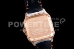 Cartier Santos de Cartier 35mm RG V6F 1:1 Best Edition White Dial on Brown Leather Strap MIYOTA 9015 Super Clone Watch - Image 8