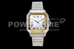 Cartier Santos de Cartier 35mm SS/YG 2018 V6F 1:1 Best Edition White Dial on SS/YG SmartLinks Bracelet MIYOTA 9015 Super Clone Watch