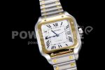 Cartier Santos de Cartier 35mm SS/YG 2018 V6F 1:1 Best Edition White Dial on SS/YG SmartLinks Bracelet MIYOTA 9015 Super Clone Watch - Image 2