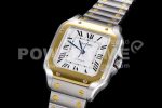 Cartier Santos de Cartier 35mm SS/YG 2018 V6F 1:1 Best Edition White Dial on SS/YG SmartLinks Bracelet MIYOTA 9015 Super Clone Watch - Image 3