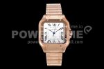 Cartier Santos de Cartier 35mm RG 2018 V6F 1:1 Best Edition White Dial on RG SmartLinks Bracelet MIYOTA 9015 Super Clone Watch