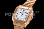 Cartier Santos de Cartier 35mm RG 2018 V6F 1:1 Best Edition White Dial on RG SmartLinks Bracelet MIYOTA 9015 Super Clone Watch - Image 3