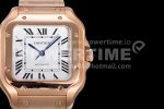 Cartier Santos de Cartier 35mm RG 2018 V6F 1:1 Best Edition White Dial on RG SmartLinks Bracelet MIYOTA 9015 Super Clone Watch - Image 5
