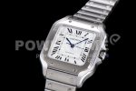 Cartier Santos de Cartier 35mm SS 2018 BVF 1:1 Best Edition White Dial on SS SmartLinks Bracelet MIYOTA 9015 Super Clone Watch V2 - Image 3