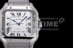 Cartier Santos de Cartier 35mm SS 2018 BVF 1:1 Best Edition White Dial on SS SmartLinks Bracelet MIYOTA 9015 Super Clone Watch V2 - Image 4