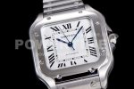 Cartier Santos de Cartier 35mm SS 2018 BVF 1:1 Best Edition White Dial on SS SmartLinks Bracelet MIYOTA 9015 Super Clone Watch V2 - Image 5