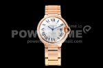 Cartier Ballon Bleu 33mm SS V6F 1:1 Best Edition White Dial Full paved diamonds bezel on SS Bracelet Ronda Quartz Super Clone Watch