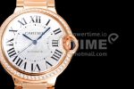 Cartier Ballon Bleu 33mm SS V6F 1:1 Best Edition White Dial Full paved diamonds bezel on SS Bracelet Ronda Quartz Super Clone Watch - Image 4