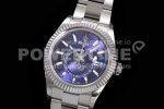 Rolex Skydweller SS Noob Best Edition Blue Dial on SS Bracelet A23J Super Clone Watch - Image 3