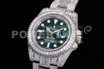 Rolex Submariner White Diamond Bezel SS TWF Best Edition Green Dial SS Bracelet A3135 Super Clone Watch - Image 3