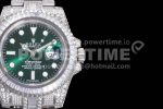 Rolex Submariner White Diamond Bezel SS TWF Best Edition Green Dial SS Bracelet A3135 Super Clone Watch - Image 4