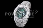 Rolex Submariner White Diamond Bezel SS TWF Best Edition Green Dial SS Bracelet A3135 Super Clone Watch - Image 5