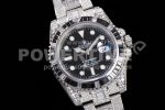 Rolex Submariner Black Diamonds Bezel SS TWF Best Edition Black Dial on SS Bracelet A3135 Super Clone Watch - Image 2