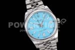 Rolex Oyster Perpetual 41mm 124300 EWF Best Edition Tiffany Blue Dial on SS Jubilee Bracelet A3230 Super Clone Watch - Image 2