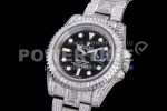 Rolex Submariner White Diamond Bezel SS TWF Best Edition Black Dial SS Bracelet A3135 Super Clone Watch - Image 3