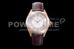 VACHERON CONSTANTIN Fiftysix RG 40mm ZF 1:1 Best Edition Silver Dial on Brown Leather Strap A1326 Super Clone Watch