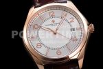 VACHERON CONSTANTIN Fiftysix RG 40mm ZF 1:1 Best Edition Silver Dial on Brown Leather Strap A1326 Super Clone Watch - Image 5