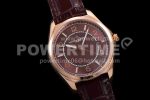 VACHERON CONSTANTIN Fiftysix RG 40mm ZF 1:1 Best Edition Brown Dial on Brown Leather Strap A1326 Super Clone Watch - Image 2