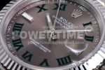 Rolex DateJust 41 126334 VSF 1:1 Best Edition 904L Steel Gray Dial Green Roman Markers on SS Jubilee Bracelet VS3235 Super Clone Watch - Image 6