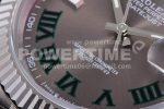 Rolex DateJust 41 126334 VSF 1:1 Best Edition 904L Steel Gray Dial Green Roman Markers on SS Jubilee Bracelet VS3235 Super Clone Watch - Image 7