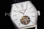 Vacheron Constantin Malte Tourbillon SS White Dial on Black Croco Leather Strap Super Clone Watch - Image 5