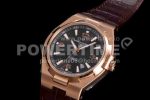 Vacheron Constantin Overseas RG 8F Maker Brown Dial on Brown Leather Strap MIYOTA9015 Super Clone Watch - Image 3