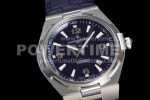 Vacheron Constantin Overseas SS 8F Maker Blue Dial on Blue Leather Strap MIYOTA9015 Super Clone Watch - Image 5